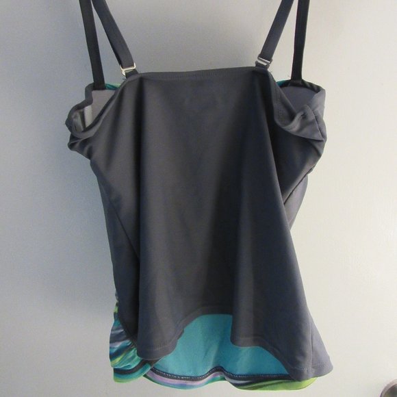 Free Country Striped Tankini Size Medium - Picture 4 of 6